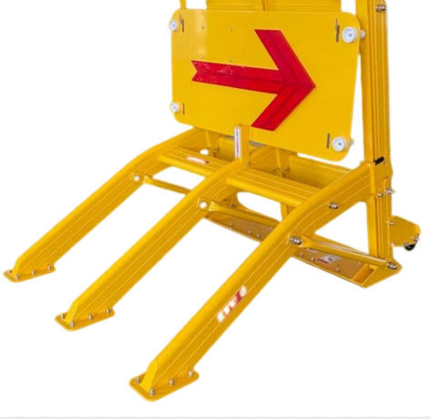 Đường chắn xe di động bằng hợp kim nhôm chống rỉ với bánh xe gấp và lớp phủ phun điện tĩnh