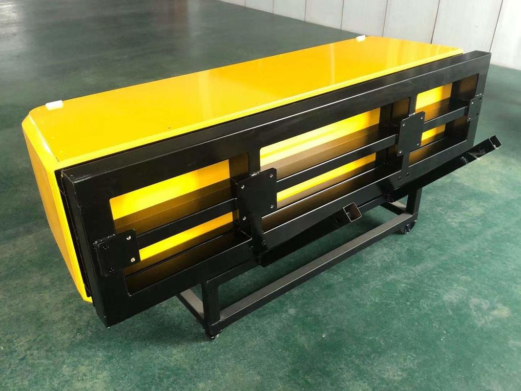 Hàng rào chống phương tiện bằng nhôm màu vàng cho xe chở rác