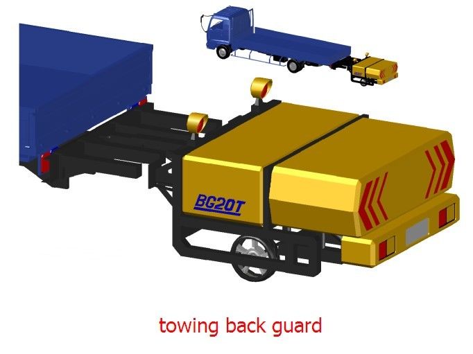 Traffic Yellow 750kg Truck Mounted Attenuator với cấu trúc hợp kim nhôm để chống va chạm cao